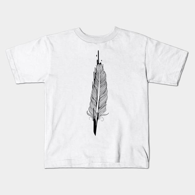 Quill ink Kids T-Shirt by asitha